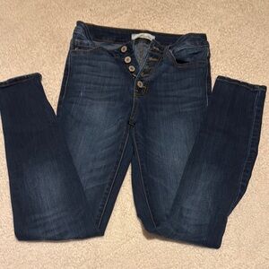 KanCan Women's Dark Blue Skinny Jeans